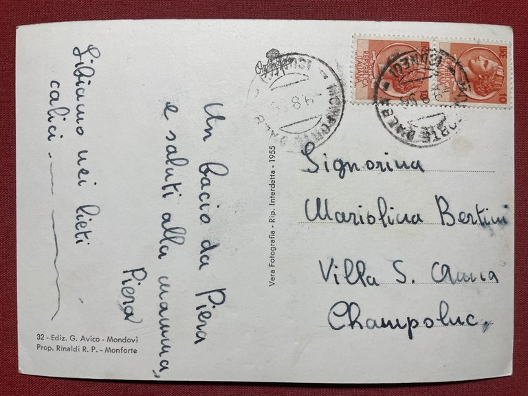 Cartolina - Monforte d'Alba ( Cuneo ) - Panorama - …