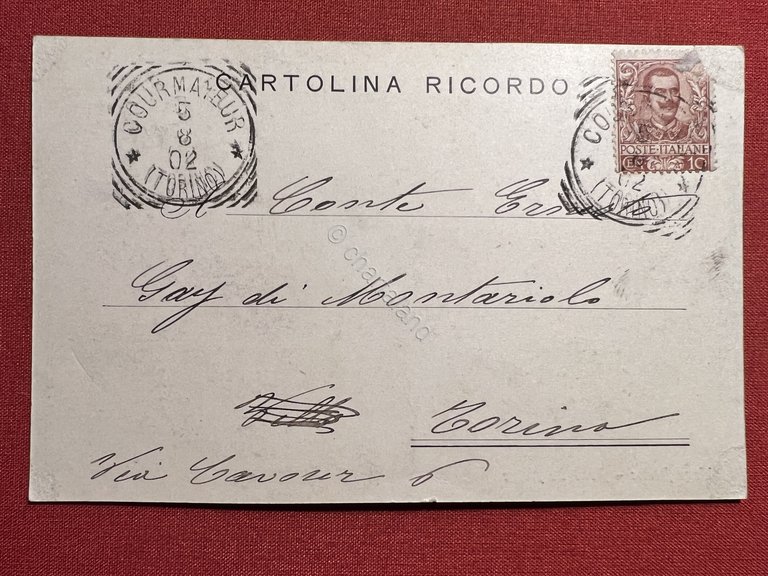 Cartolina - Mont Blanc - Pont de Neige 1902