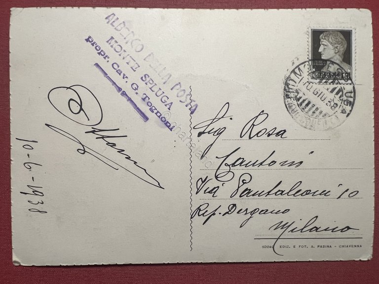 Cartolina - Monte Spluga ( Sondrio ) - Panorama - …