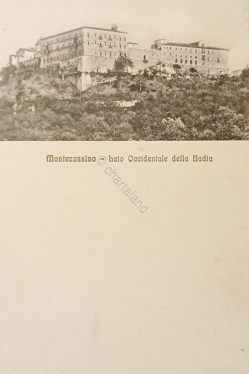 Cartolina - Montecassino - Lato Occidentale della Badia - 1920 …