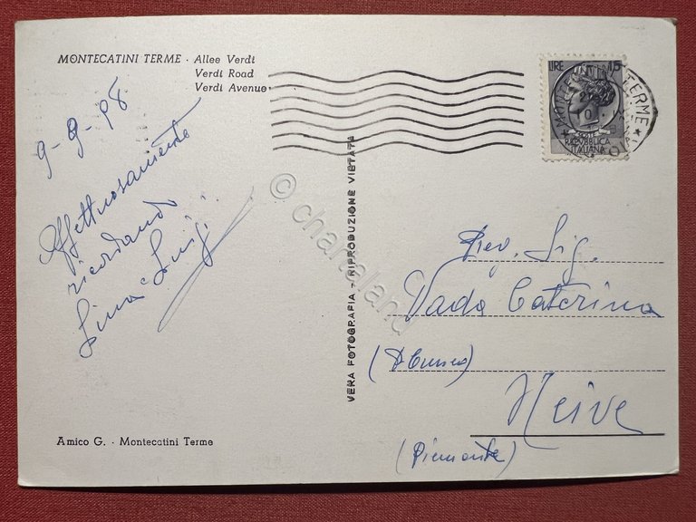Cartolina - Montecatini Terme ( Pistoia ) - Viale Verdi …