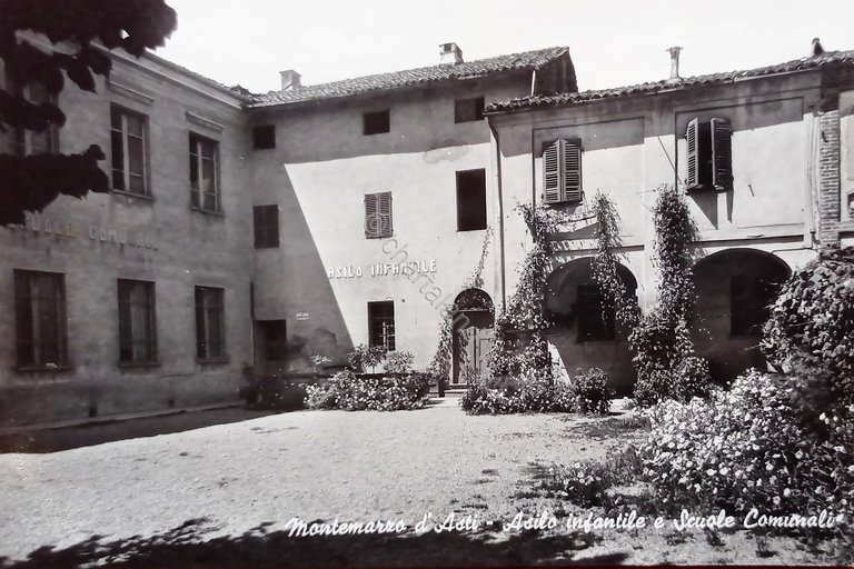 Cartolina - Montemarzo d'Asti - Asilo infantile e Scuole Comunali …