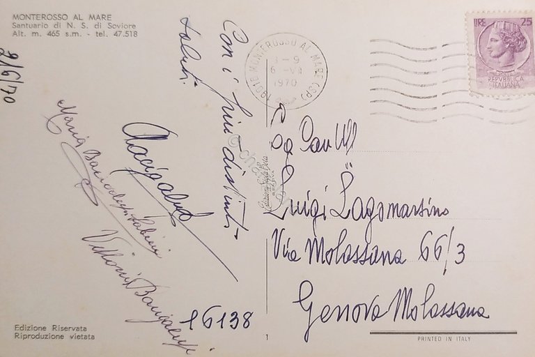 Cartolina - Monterosso Mare - Santuario di N. S. di …