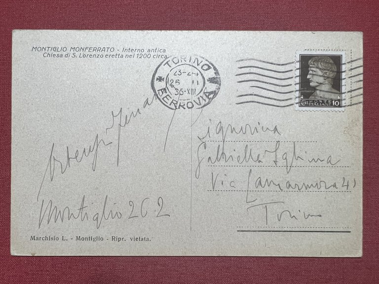 Cartolina - Montiglio Monferrato - Interno antica Chiesa di S. …