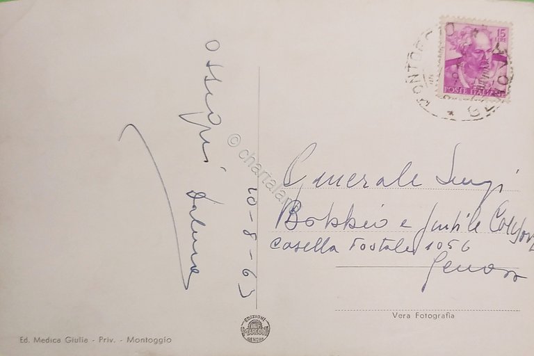 Cartolina - Montoggio - Panorama generale e frazione Bromia - …