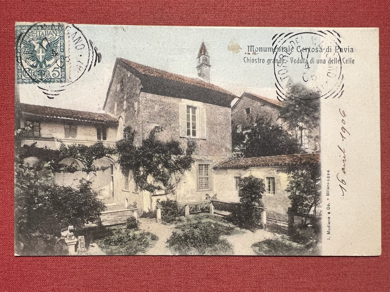 Cartolina - Monumentale Certosa di Pavia - Chiostro Grande - …