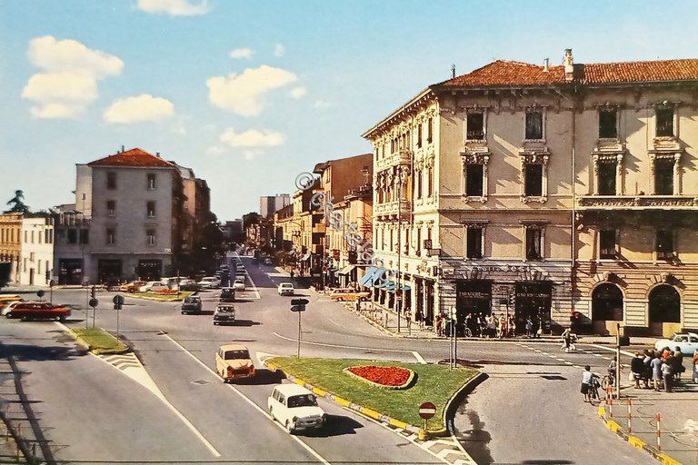 Cartolina - Monza - Largo Mazzini e Corso Milano - …