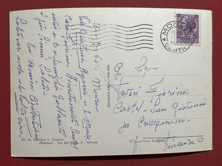 Cartolina - Monza - Palazzo Comunale - 1960 | Immagine Gallery 4