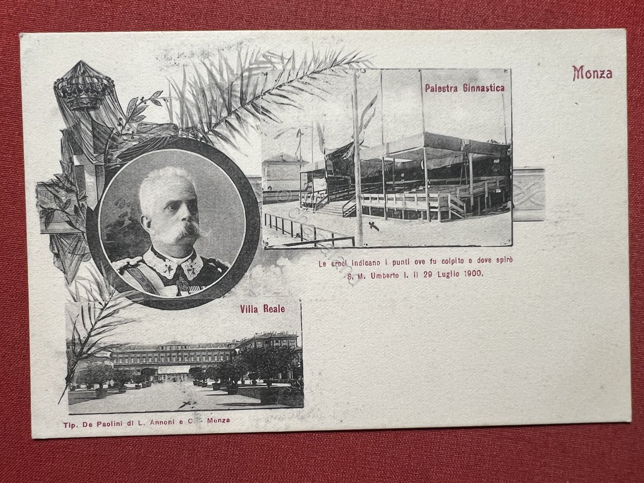 Cartolina - Monza - Palestra Ginnastica - Villa Reale - …