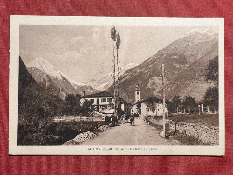 Cartolina - Morgex ( Valle d'Aosta ) - Entrata al …