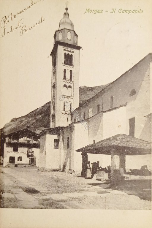 Cartolina - Morgex ( Valle d'Aosta ) - Il Campanile …