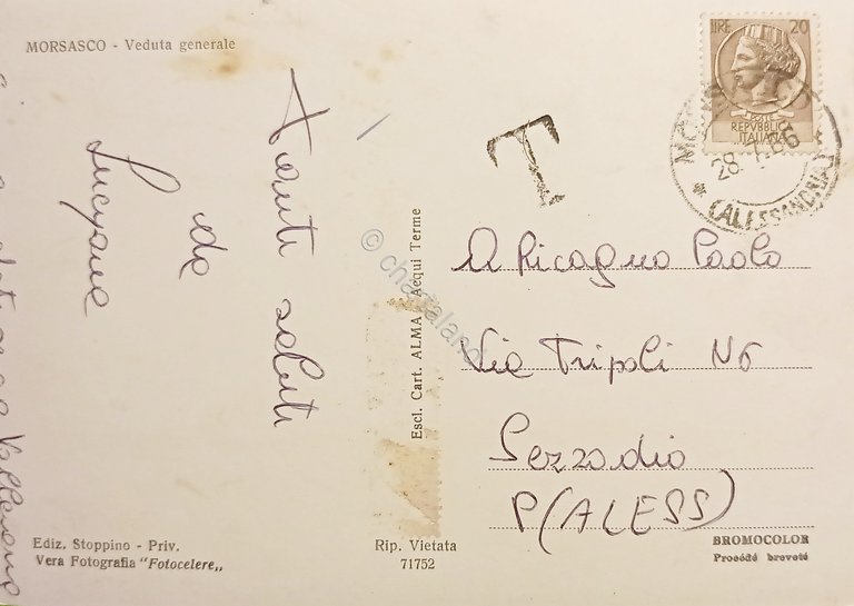 Cartolina - Morsasco - Veduta generale - 1966