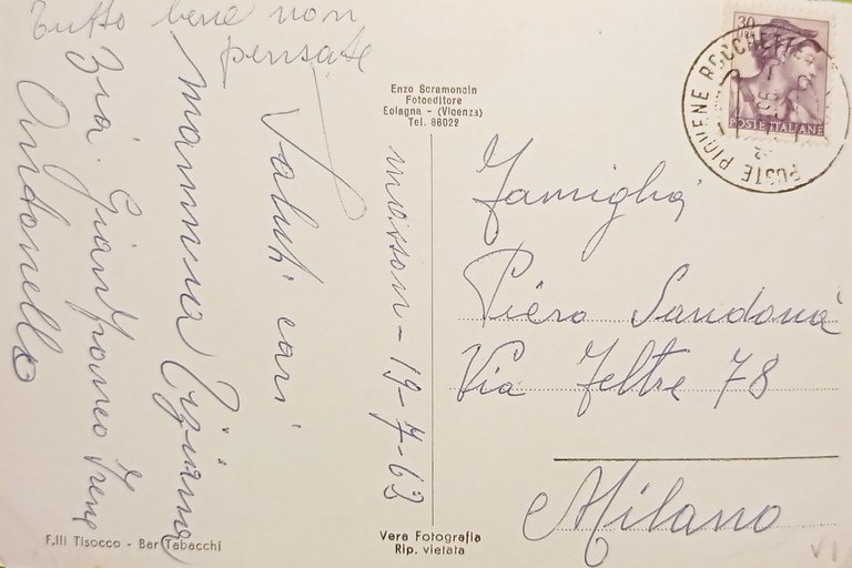 Cartolina - Mosson di Cogollo del Cengio ( Vicenza ) …