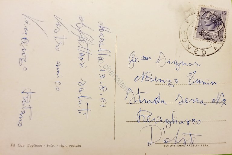 Cartolina - Murello - Castello Parrocchiale - 1961