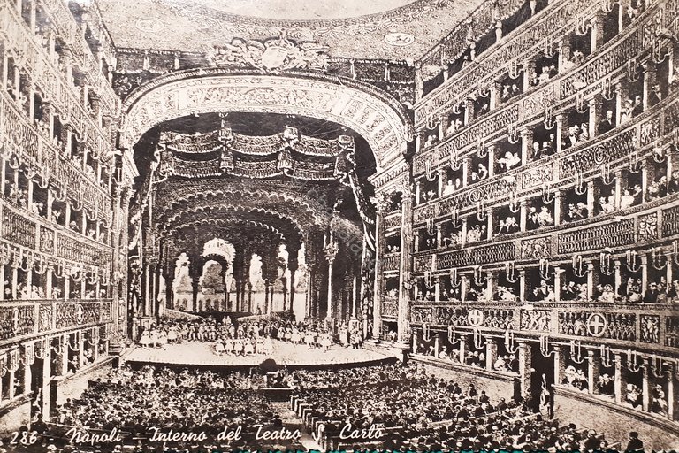 Cartolina - Napoli - Interno del Teatro S. Carlo - …