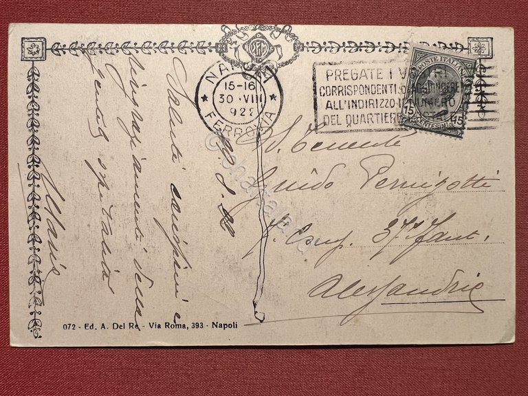 Cartolina - Napoli - Palazzo della Regina Giovanna - 1922