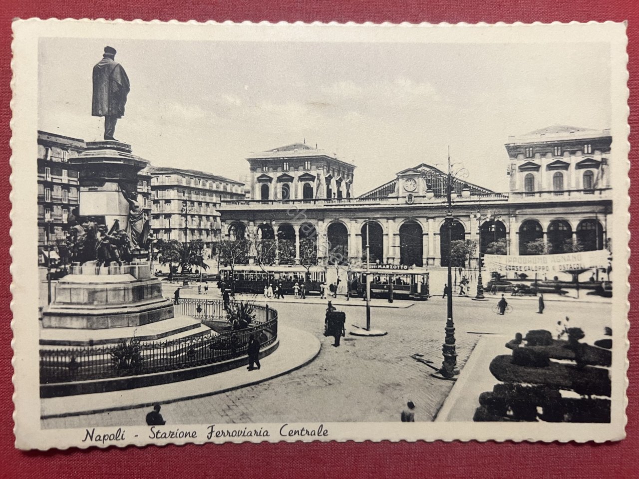 Cartolina - Napoli - Stazione Ferroviaria Centrale - 1953
