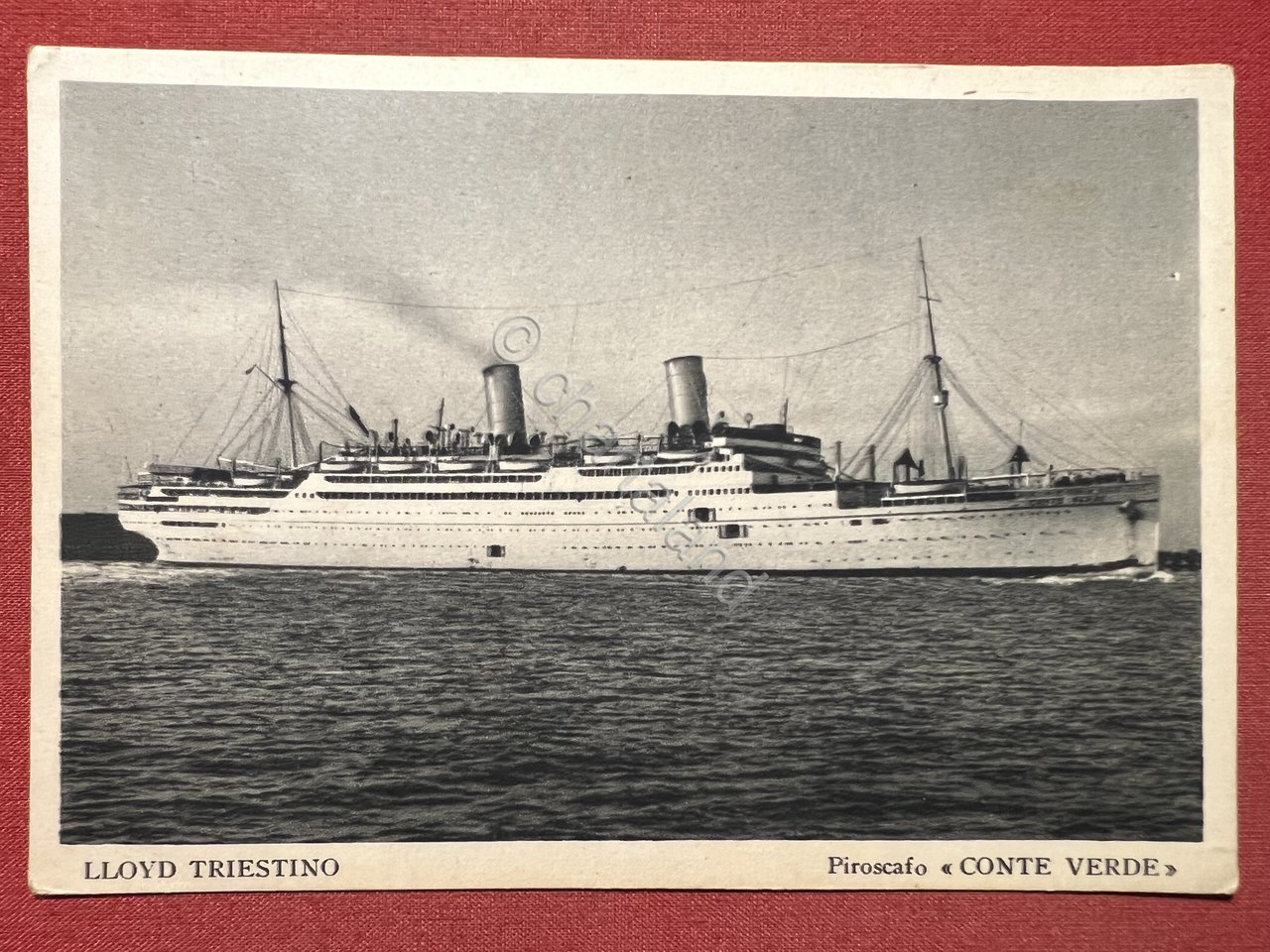 Cartolina - Navi - Lloyd Triestino - Piroscafo Conte Verde …