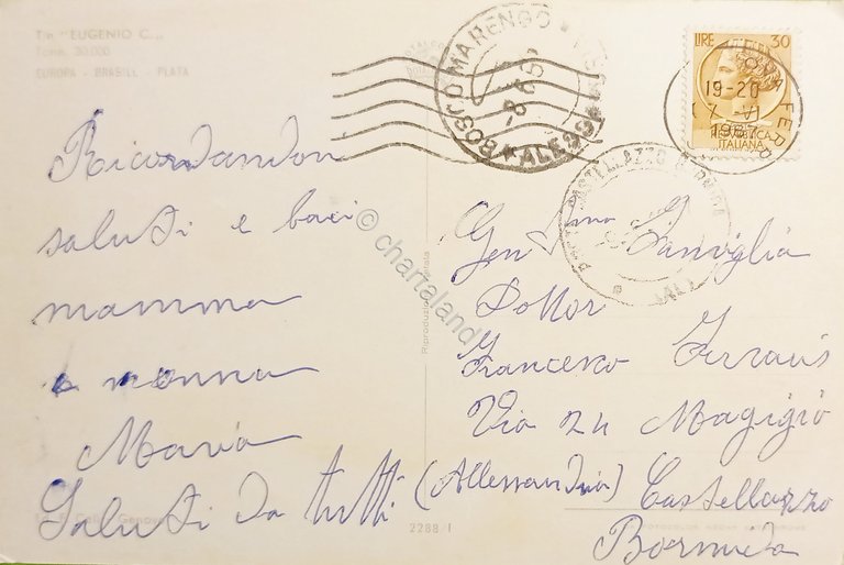 Cartolina - Navi - Transatlantico Eugenio Costa - 1967