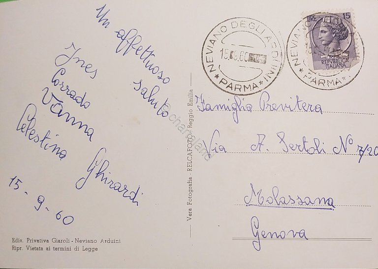 Cartolina - Neviano Arduini ( Parma ) - Scorcio Panoramico …