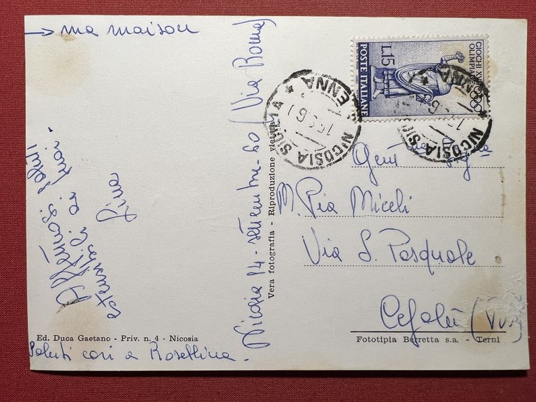 Cartolina - Nicosia ( Enna ) - Via Roma - …