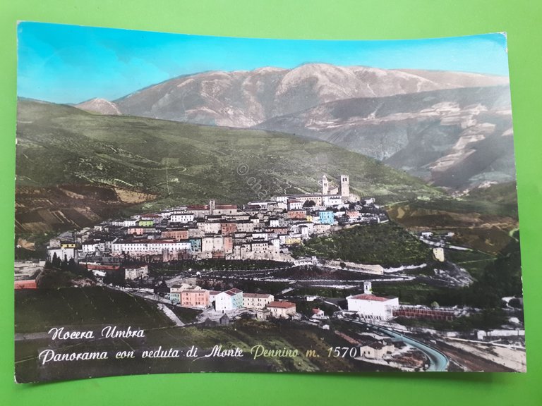 Cartolina - Nocera Umbra - Panorama con veduta di Monte …