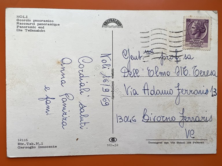 Cartolina - Noli ( Savona ) - Scorcio Panoramico - …