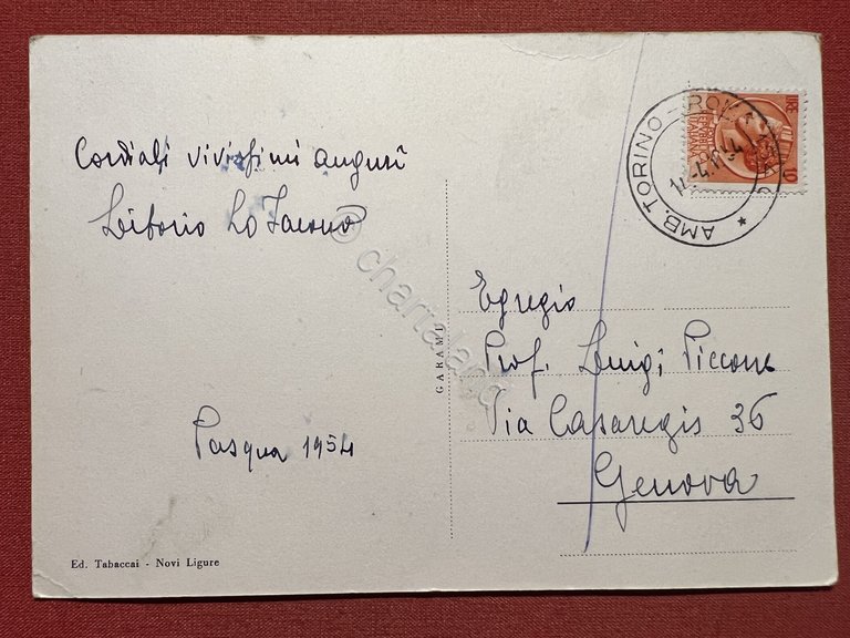 Cartolina - Novi Ligure - Notturno - 1954 | Immagine Gallery 2