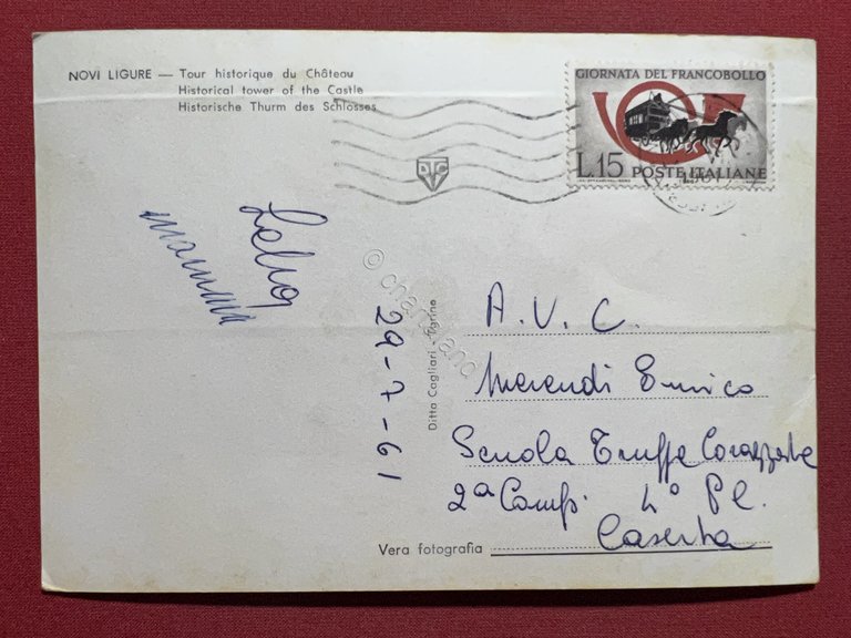 Cartolina - Novi Ligure ( Alessandria ) - Torre Storica …