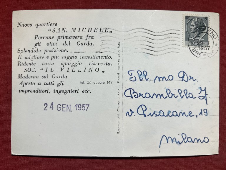 Cartolina - Nuovo Quartiere San Michele - Maderno sul Garda …