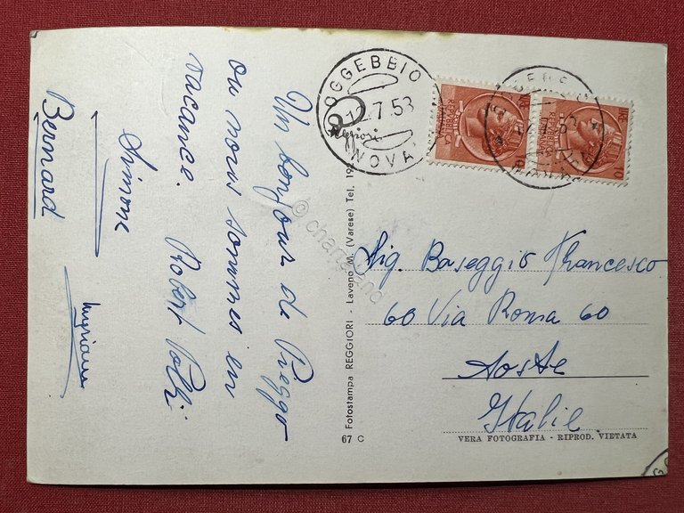 Cartolina - Oggebbio ( Verbano-Cusio-Ossola ) - Panorama - 1953