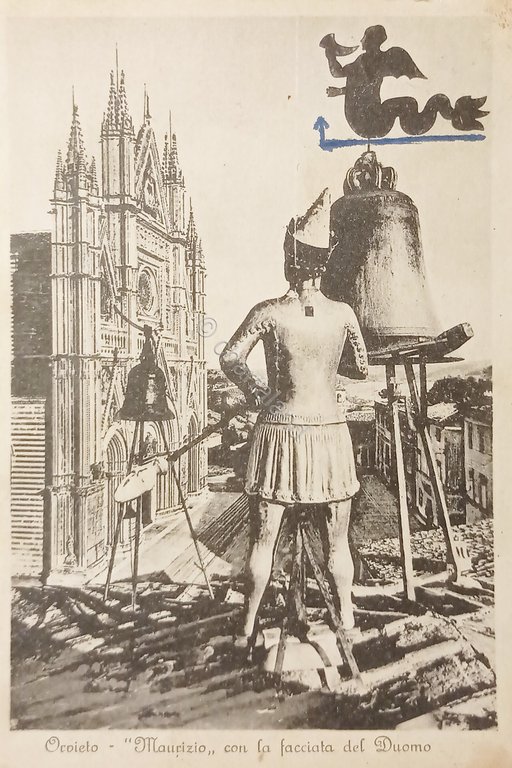 Cartolina - Orvieto - Maurizio con la facciata del Duomo …