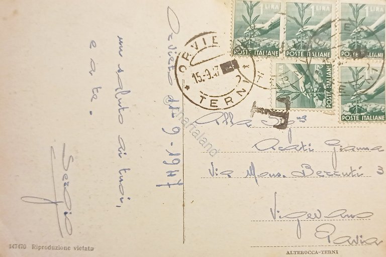 Cartolina - Orvieto - Maurizio con la facciata del Duomo …