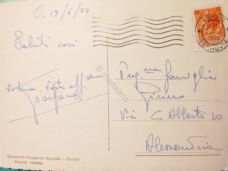 Cartolina - Orvieto - Piazza Cahen e Caserma Piave - …