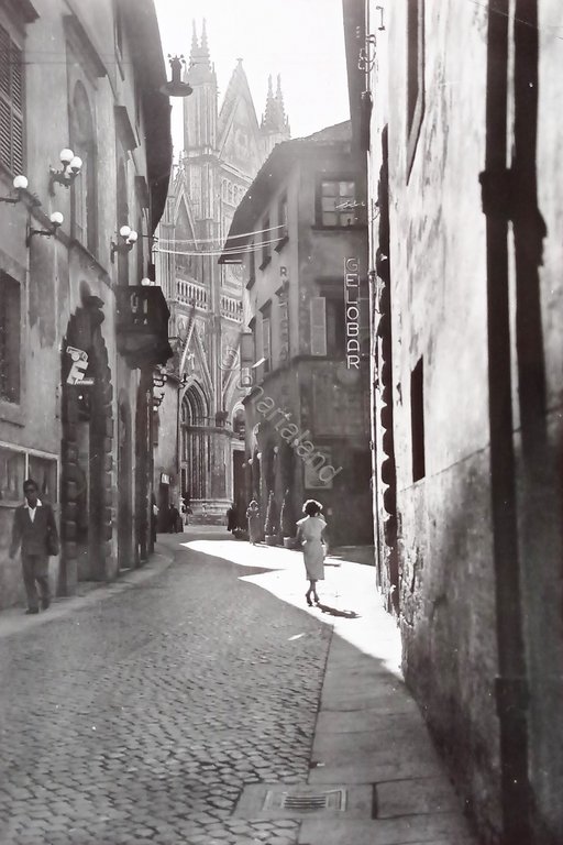 Cartolina - Orvieto - Via del Duomo - 1959