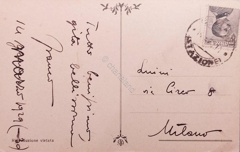 Cartolina - Osilo - Costumi Sardi - 1929