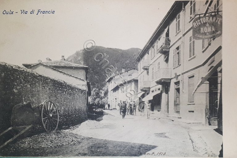 Cartolina - Oulx - Via di Francia - 1910