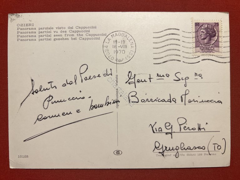 Cartolina - Ozieri ( Sassari ) - Panorama parziale visto …