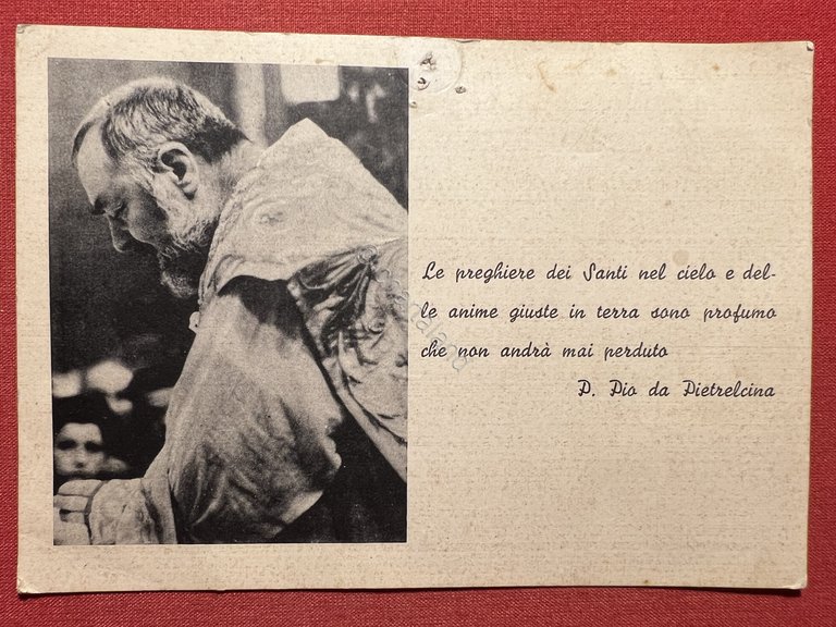Cartolina - Padre Pio da Pietrelcina - 1955