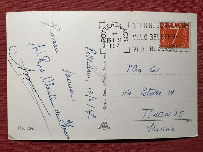 Cartolina - Paesi Bassi - Rotterdam - Konigsburg - 1957