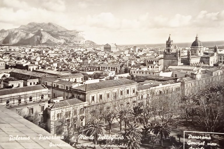 Cartolina - Palermo - Panorama e Monte Pellegrino - 1960 …