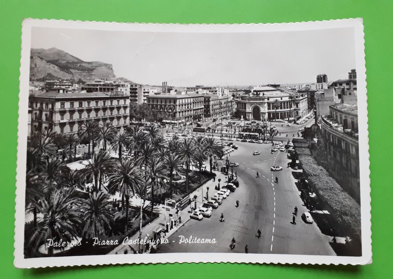 Cartolina - Palermo - Piazza Castelnuovo - Politeama - 1971