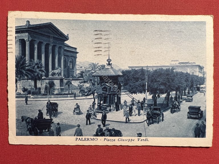 Cartolina - Palermo - Piazza Giuseppe Verdi - 1935