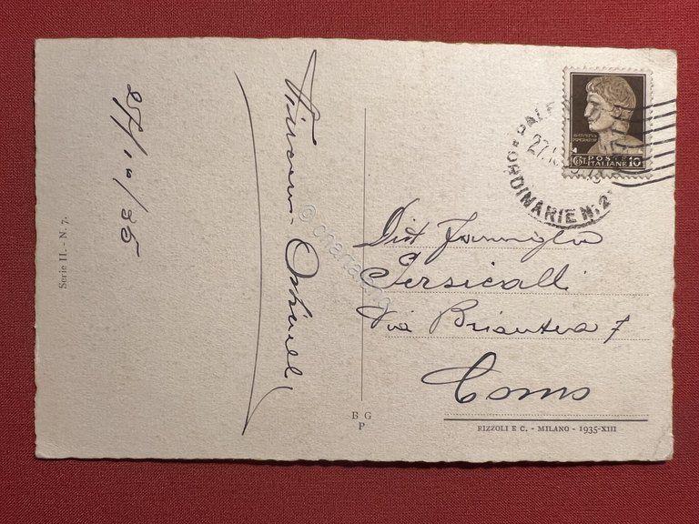 Cartolina - Palermo - Piazza Giuseppe Verdi - 1935