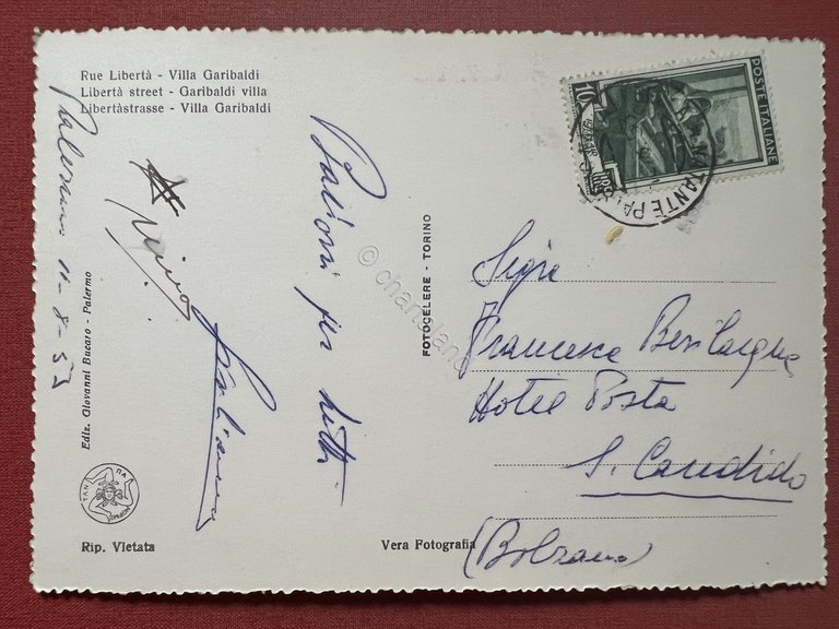 Cartolina - Palermo - Via Libertà - Villa Garibaldi - … | Immagine Gallery 2