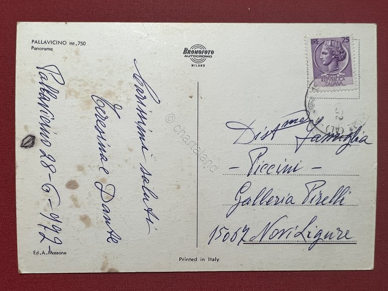 Cartolina - Pallavicino ( Alessandria ) - Panorama - 1972
