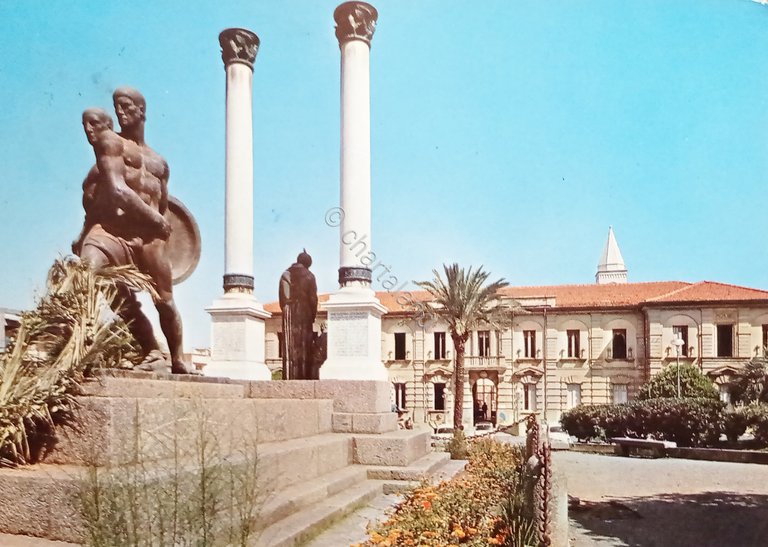 Cartolina - Palmi - Piazza Municipio e Monumento ai Caduti …