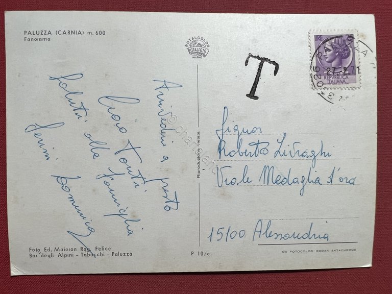 Cartolina - Paluzza - Panorama - 1971
