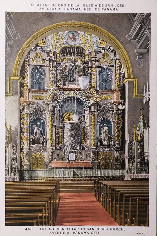 Cartolina - Panama - En Altar de Oro de la …
