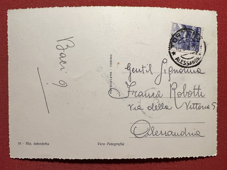 Cartolina - Panorama dal Colle Vittorio - 1949